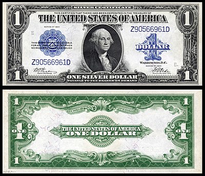 $1 Silver Certificate, Series 1923, Fr.239, depicting George Washington