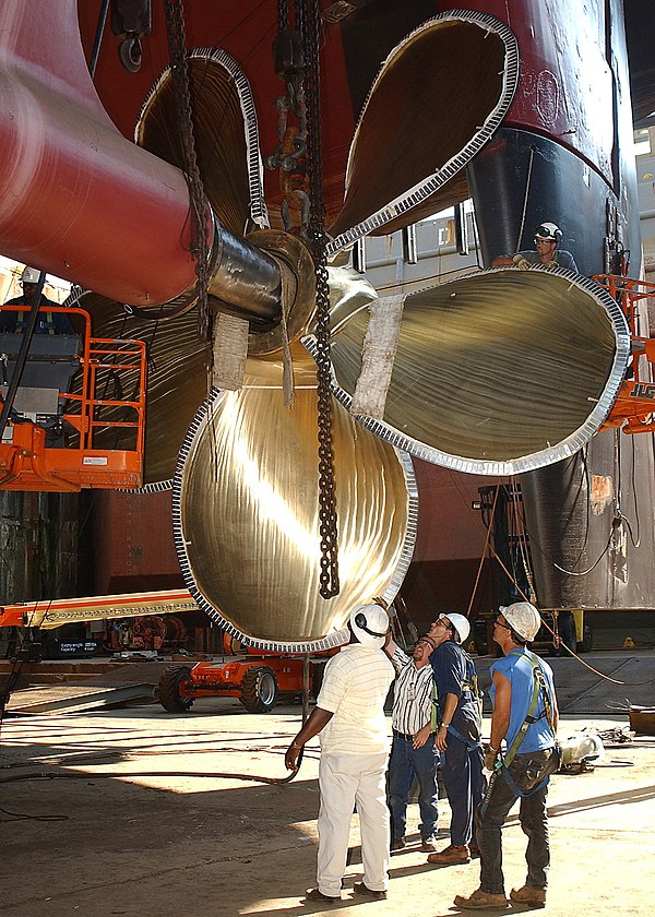 One of the four propellers of George Washington