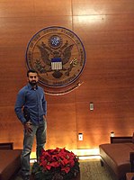 Safi Rauf at the US Embassy Kabul Afghanistan