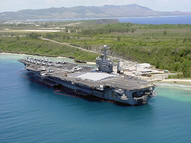 File:US Navy 030527-N-0000X-001 The aircraft carrier USS Carl Vinson (CVN 70) pier side in Apra Harbor, Guam.jpg