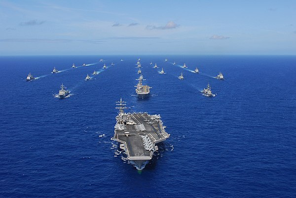 RIMPAC 2010 photo exercise, with Ronald Reagan center