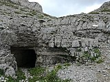 Westlicher Ausgang des Ferrario-Stollens unterhalb des Damaggio-Sattels