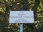 A vîa dedicâ a-o biòu Guglielmo Fenoglio