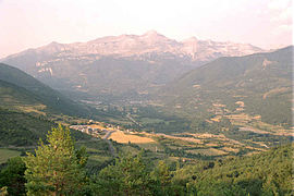 Aragón river valley in the Huesca province