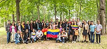 Venezuelan immigrant families in Quebec City, some waiting for reunification Venezolanos in Bois de Boulogne Park, Quebec, Canada.jpg