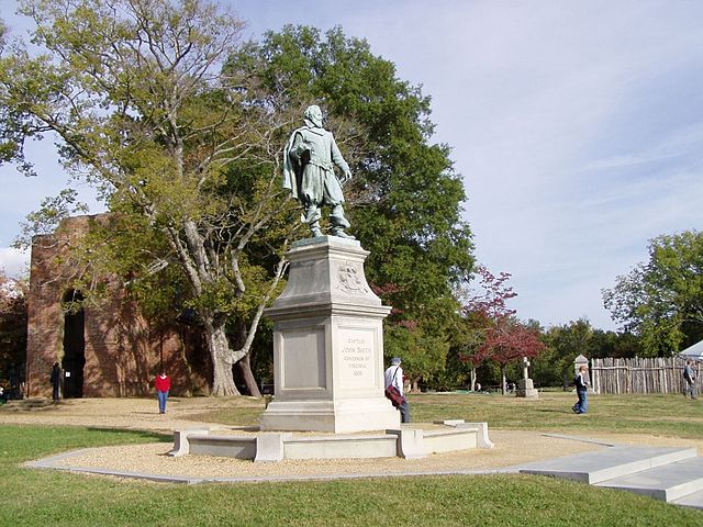 Statue of John Smith at Historic Jamestowne, site of the James Fort