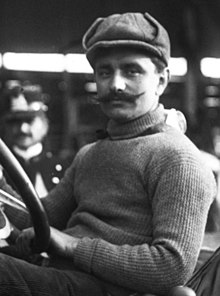 Vincenzo Trucco in his Isotta-Fraschini at the 1908 Targa Florio (cropped).jpg