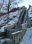 Водопад, замръзнал през зимата