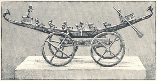 Illustration of a votive barque attributed to Kamose.