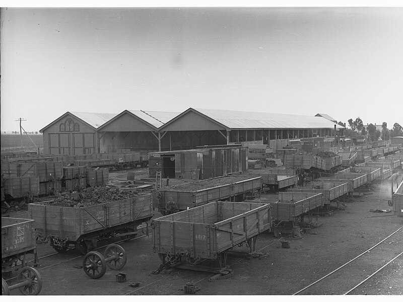 File:Wagon repair workshop, Peterborough railway yards, South Australia (GN12181).jpg