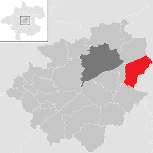 Lage der Gemeinde Weißkirchen an der Traun im Bezirk Wels-Land (anklickbare Karte)