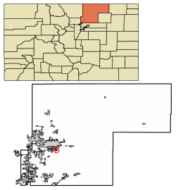 Location of La Salle in Weld County, Colorado.
