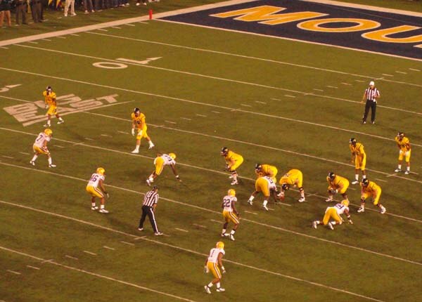 West Virginia on offense in the first half.