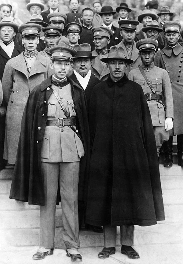 Chang with Chiang Kai-shek in November 1930.