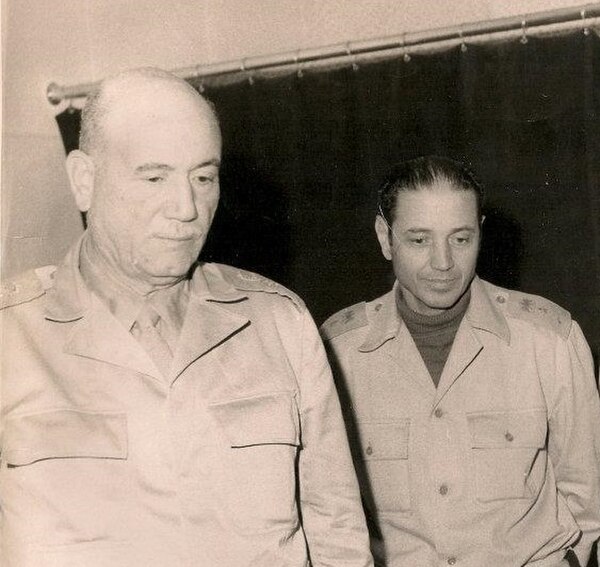 Lieutenant-General Shazly with Field Marshal Ahmed Ismail