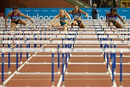 De 100 meter horden op de Memorial Van Damme in 2010