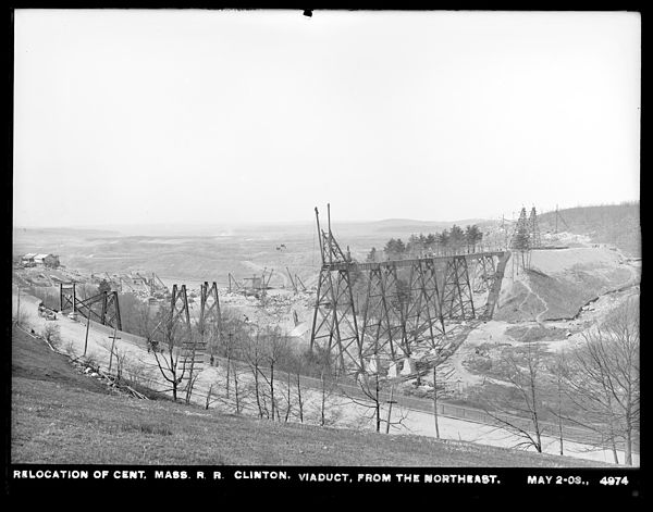 Construction of the Clinton Viaduct on May 2, 1902