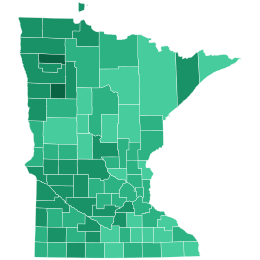 1928 United States Senate election in Minnesota results map by county.svg