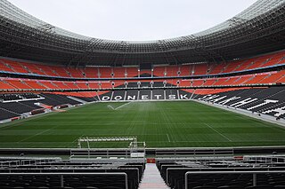 Donbass Arena Football stadium in Donetsk, Ukraine