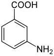 Skeletal formula 3-aminobenzoic acid.svg