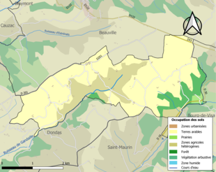 Mappa a colori che mostra l'uso del suolo.