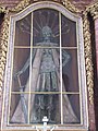 A glass case protects the corpse of the "martyr Candidus" at the Irsee Abbey, Bavaria.