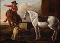 Abraham van Calraet - Young Artist Painting a Horse and Rider - WGA3787.jpg