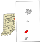Adams County Indiana Incorporated and Unincorporated areas Berne Highlighted 1804888.svg