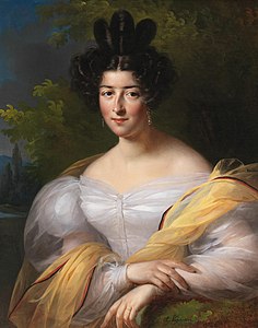 Une dame en robe blanche, 1830, collection privée.