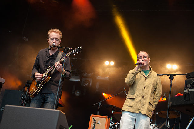 Al Doyle and Alexis Taylor at Popaganda Music Festival 2013 in Stockholm, Sweden