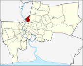 Map of Bangkok, Thailand with Bang Sue