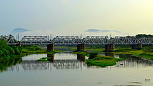 The Sarada River Bridge in Anakapalle, Andhra Pradesh.