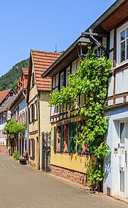 Half-timber houses Water alley Annweiler Germany