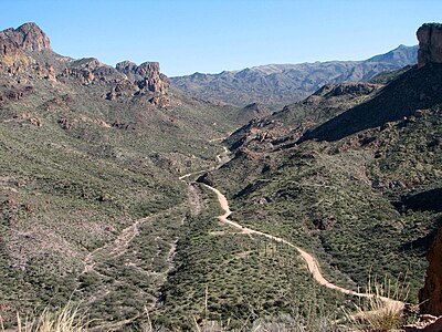 Apache Trail Historic Road at Fish Creek Hill