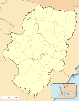 Mapa de localización de Aragón