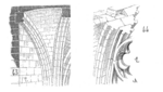 Arc formeret engagé dans un mur latéral, et arc formeret traversant à l'extérieur et formant la partie supérieure d'une fenêtre[3].