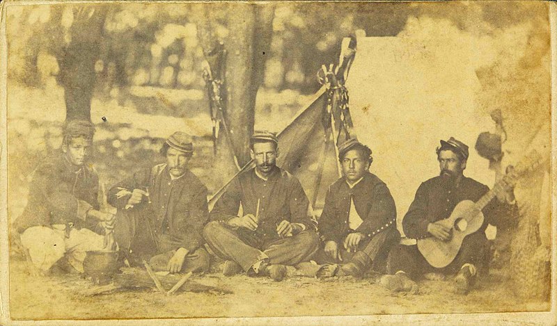 File:Argentine officers around campfire.jpg