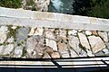 Alte Averserstrasse: Brücke aus Quarziten in Cröt, Ansicht von oben