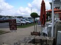 Le "Pont de Cornouaille" et l'Odet depuis les terrasses du port de Bénodet.