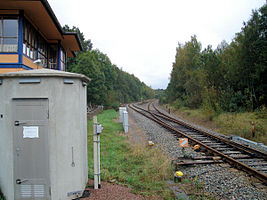 The grounds of the Neuoelsnitz train station in 2009