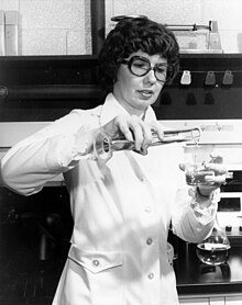 Women often weren't allowed to work officially as scientists, only as assistants for male scientists. Barbara Askins, Chemist - GPN-2004-00022.jpg