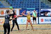 Deutsch: Beachhandball Europameisterschaften 2019 (Beach handball Euro); Tag 5: 6. Juli 2019 – Frauen, Platzierungsspiel für die Ränge 9–12, Deutschland-Polen 2:1 (22:23, 19:16, 7:6) English: Beach handball Euro; Day 5: 6 July 2019 – Placement Match/Cross Match for rank 9–12 Women – Germany-Poland 2:1 (22:23, 19:16, 7:6)