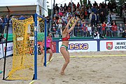 Deutsch: Beachhandball Europameisterschaften 2019 (Beach handball Euro); Tag 6: 7. Juli 2019 – Frauenfinale, Dänemark-Ungarn 2:0 (18:12, 23:22) English: Beach handball Euro; Day 6: 7 July 2019 – Women's Final – Denmark-Hungary 2:0 (18:12, 23:22)