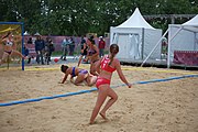 Deutsch: Beachhandball bei den Olympischen Jugendspielen 2018; Tag 5, 10. November 2018; Mädchen, Platzierungsrunde - Amerikanisch-Samoa-Türkei 0:2 English: Beach handball at the 2018 Summer Youth Olympics at 11 October 2018 – Girls Consolation Round – American Samoa-Turkey 0:2