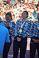 Deutsch: Beachhandball bei den Olympischen Jugendspielen 2018 in Buenos Aires; Tag 7, 13. Oktober 2018; Medaillenzeremonie Mädchen - Gold: Argentinien, Silber: Kroatien, Bronze: Ungarn English: Beach handball at the 2018 Summer Youth Olympics in Buenos Aires at 13 October 2018 – Medal Ceremony Girls - Gold: Argentina, Silver: Croatia, Bronze: Hungary Español: Handball de playa en los Juegos Olimpicos de la Juventud Buenos Aires 2018 en 13 de octubre de 2018 – Medalla Ceremonia para niñas - Oro: Argentina, Plata: Croacia, Bronce: Hungría