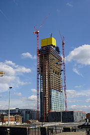 Beetham Tower under construction. Beetham Tower, 301 Deansgate - under construction - geograph.org.uk - 48008.jpg