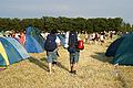 Polski: Pole namiotowe w przeddzień festiwalu. English: Camping before first day of the festival.