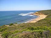 Bells Beach an de Zuudkust langst de Great Ocean Road