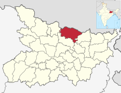 Location of Madhubani district in Bihar