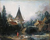 Франсуа Буше́. «Пейзаж в окрестностях Бове». 1740-е